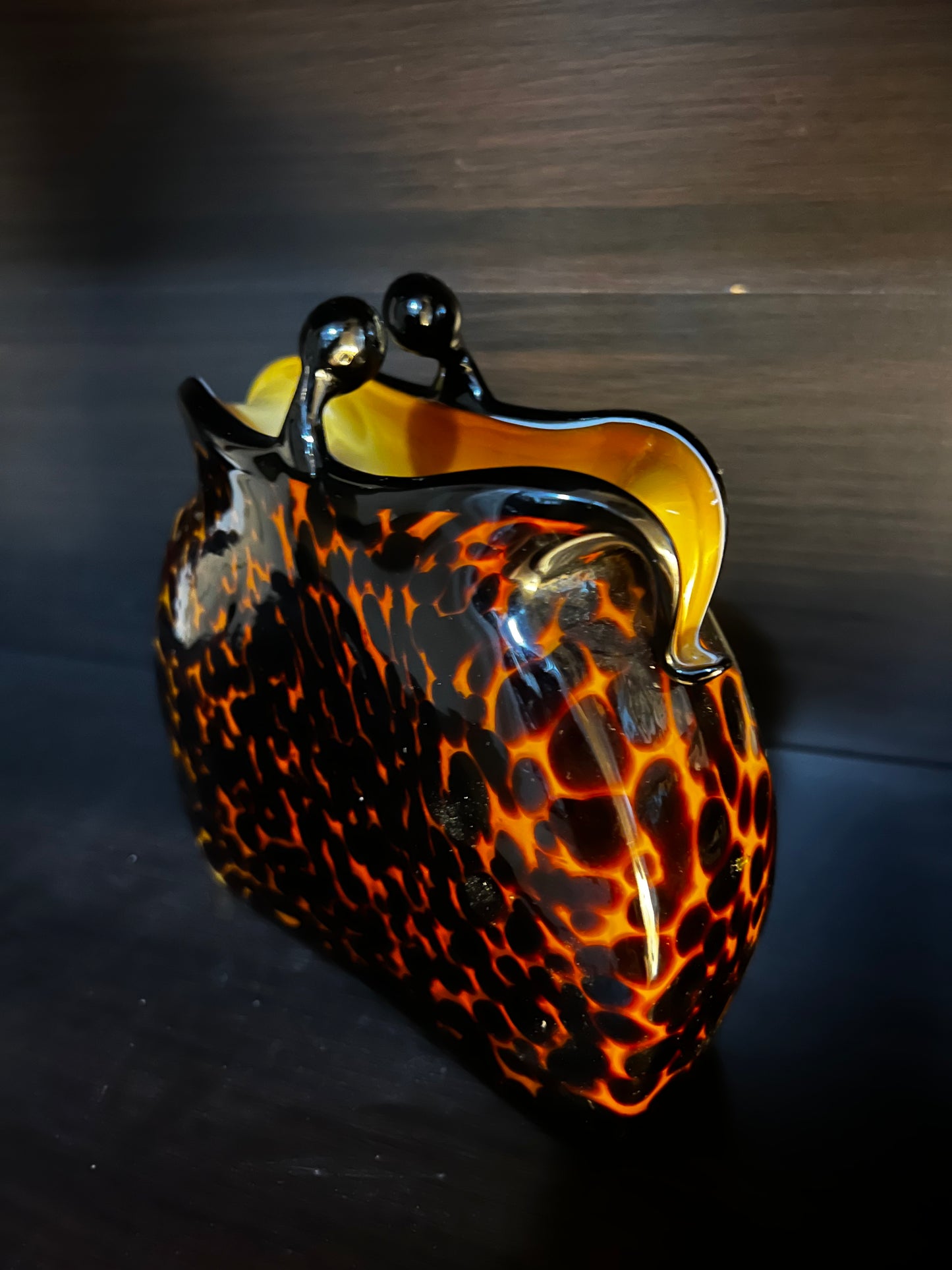 Murano Vintage Glass Purse Vase