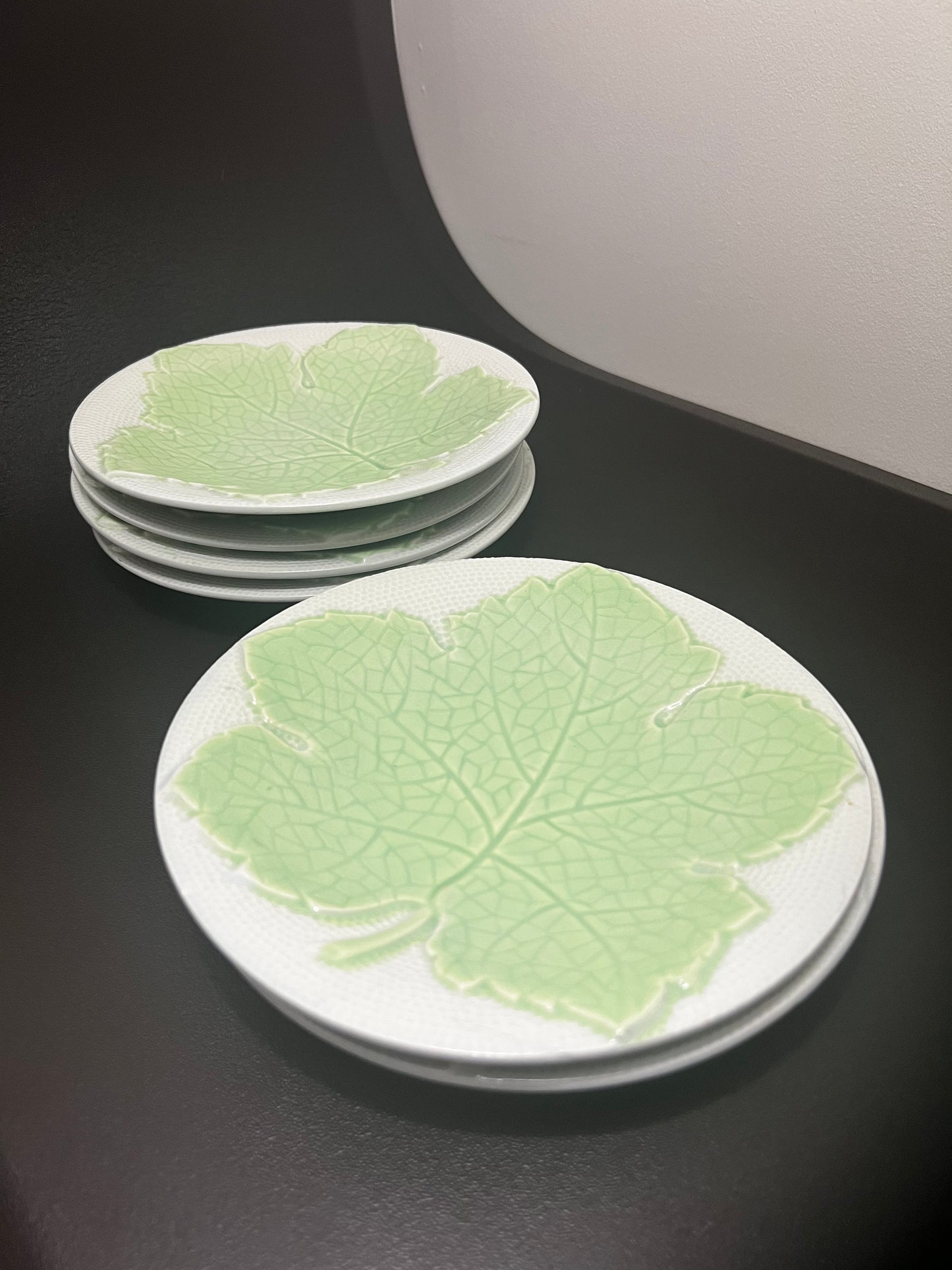 Galvani Ceramiche Mint Leaf Plate Set