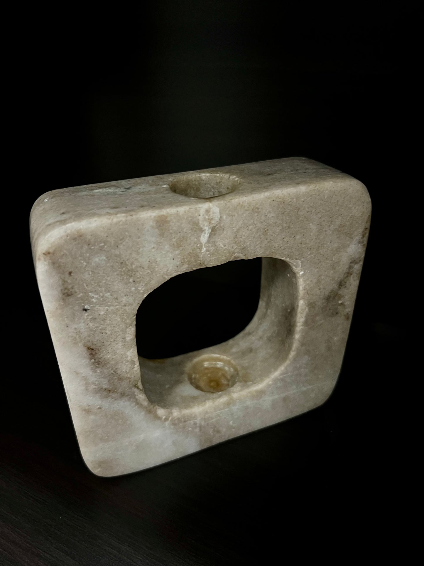 Square Marble Taper Candle Holder