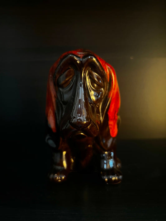 Red Basset Hound Vintage Piggy Bank