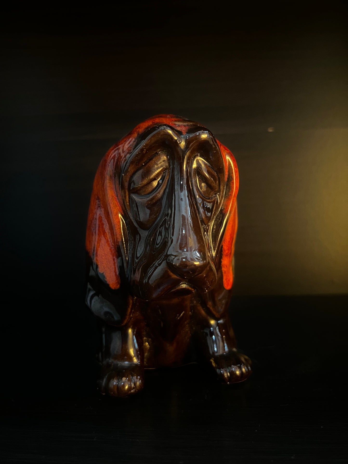 Red Basset Hound Vintage Piggy Bank